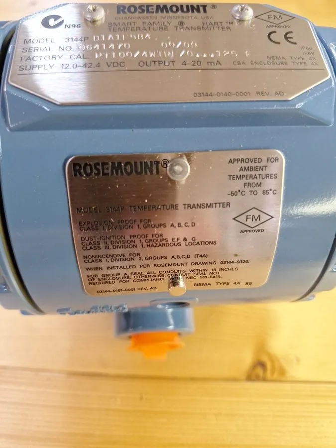 Датчик температуры Rosemount 3144P D1A1E5B4 HART Temperature Transmitter Pt100 4