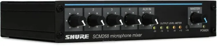 Микшерный пульт Shure SCM268 4 Channel Microphone Mixer Black — фото лота 2