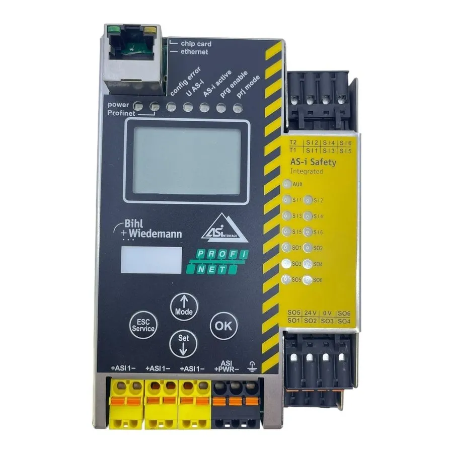 Шлюз полевой шины Bihl+Wiedemann BWU2798 AS-I 3.0 PROFINET Gateway With Safety M — фото лота 1