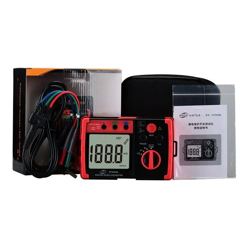 Тестер GT5206A RCD Tester (ELCB) Tester Residual Current Device Tester w/ AUTO R