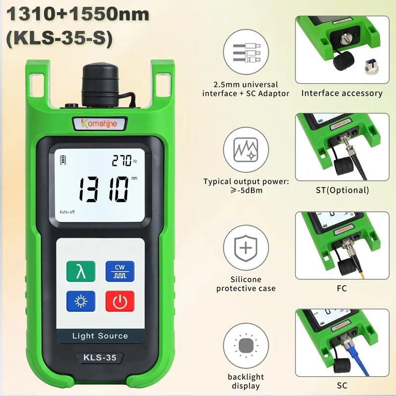 Тестер Optic Fiber Light Source KLS-35 SM MM 1310/1490/1550nm FTTx Hand-Held Tes