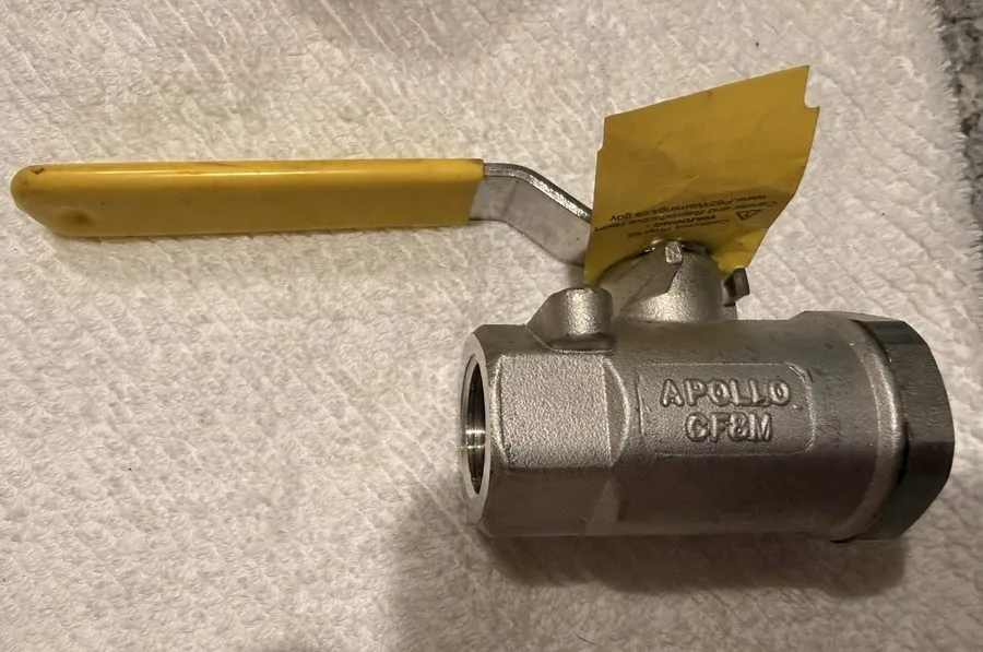 Клапан KF HALE 1" NACE CF8M FULL PORT STAINLESS STEEL 2000WOG BALL VALVE SS — фото лота 2