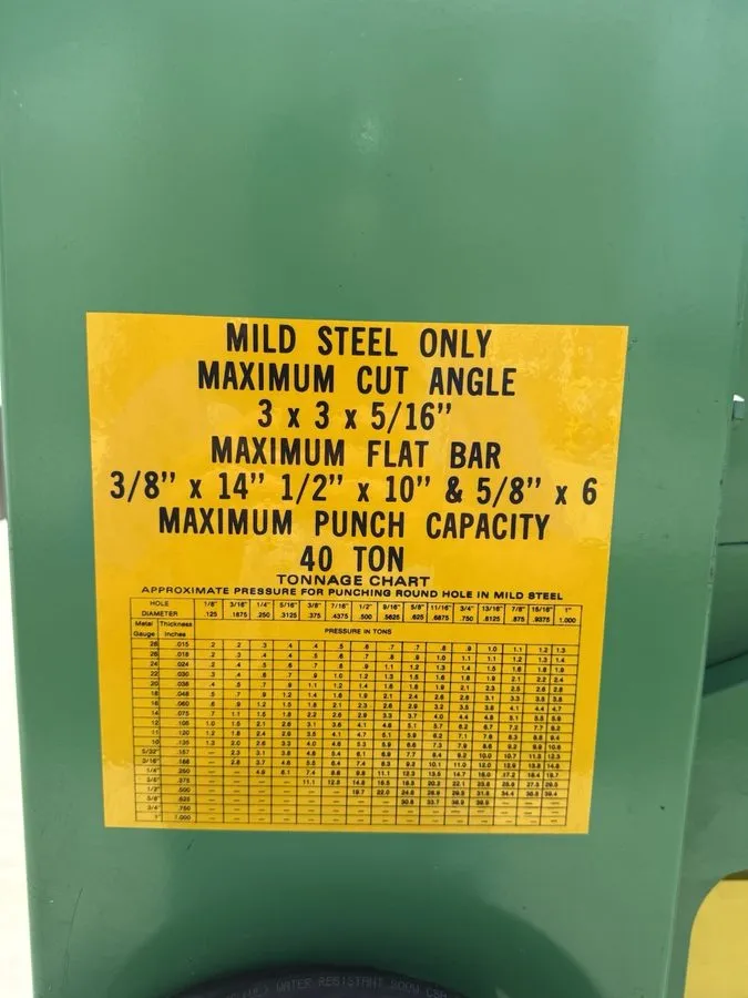 Оборудование ЧПУ UNI-HYDRO IRONWORKER Model T40-14 14” Shear 9" Press Brake 3" A — фото лота 2
