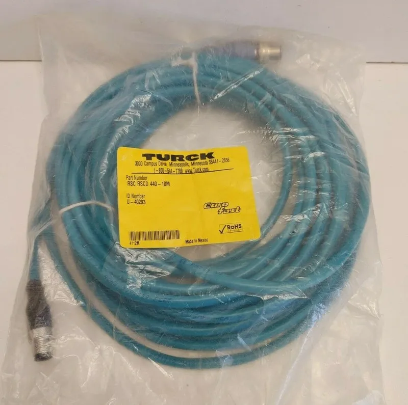 Соединительный кабель TURCK M12 MALE TO RJ45 MALE CORDSET RSCD 440-10M