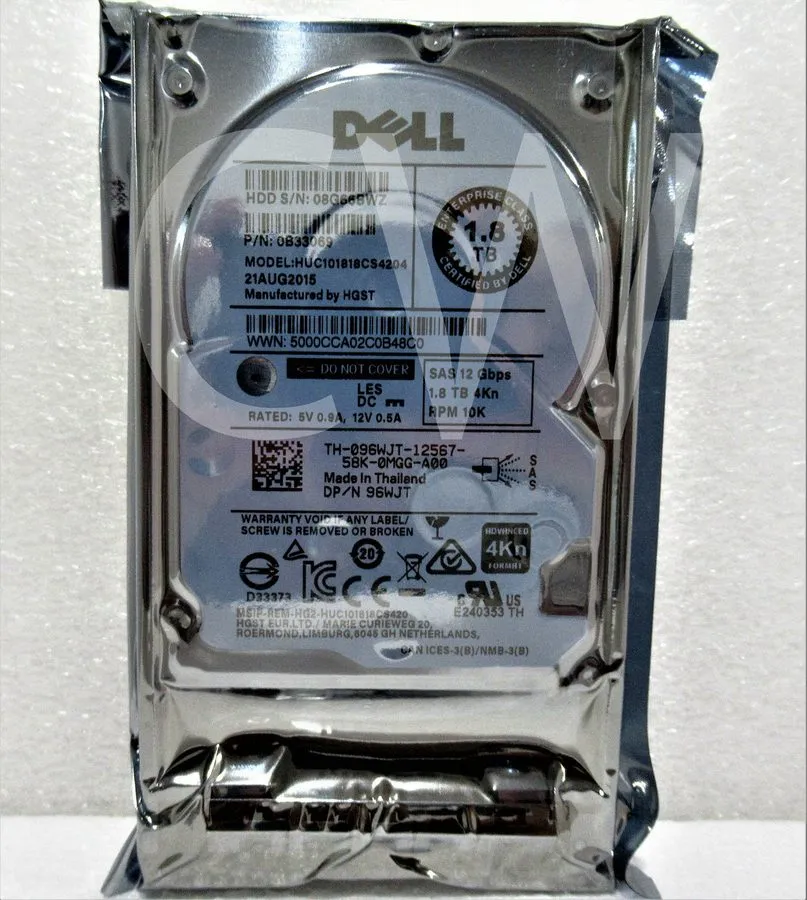 Жёсткий диск NewVTHDD DELL 1.8TB SAS 2.5" 12Gbps 10K RPM HDD HUC101818CS4204 0VT