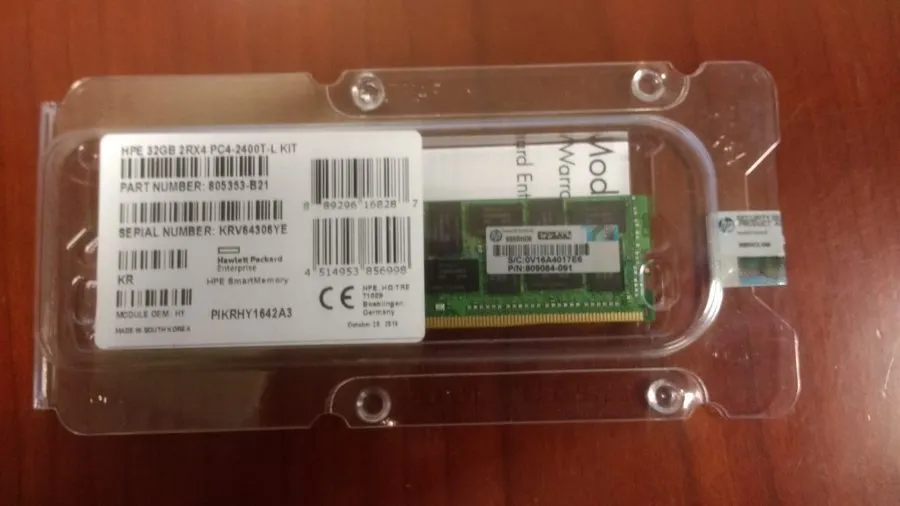 Модуль памяти F/S HPE 32GB (1X32GB) 2RX4 PC4-2400T MEMORY 805353-B21