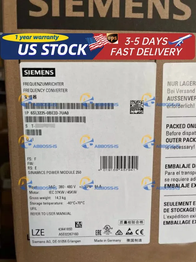 Частотный преобразователь Siemens G120 inverter 45kW 6SL3225-0BE33-7UA0