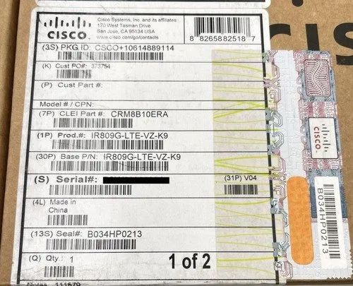 Маршрутизатор Cisco IR809G-LTE-VZ-K9 Router