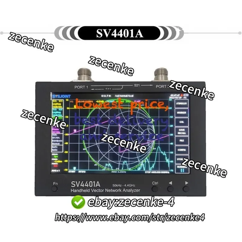 Анализатор цепей SV4401A 50KHz-4.4GHz VNA Vector Network Analyzer 100DB Dynamic