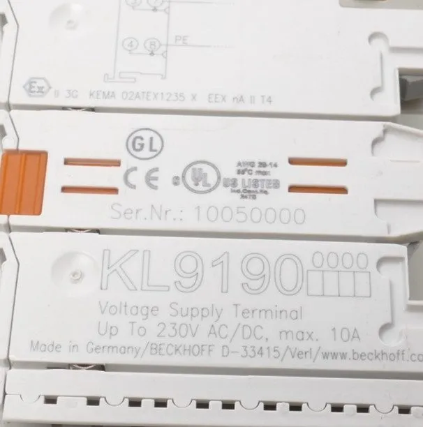 Модуль ввода-вывода BECKHOFF KL 9190 Voltage Supply Terminal 230V AC/DC KL9190