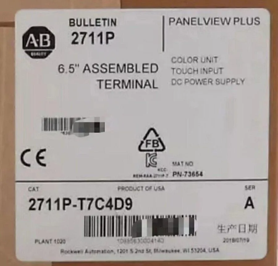 Панель оператора Allen Bradley 2711P-T7C4D9 PanelView Plus 6 700 Color/Touch 6.5