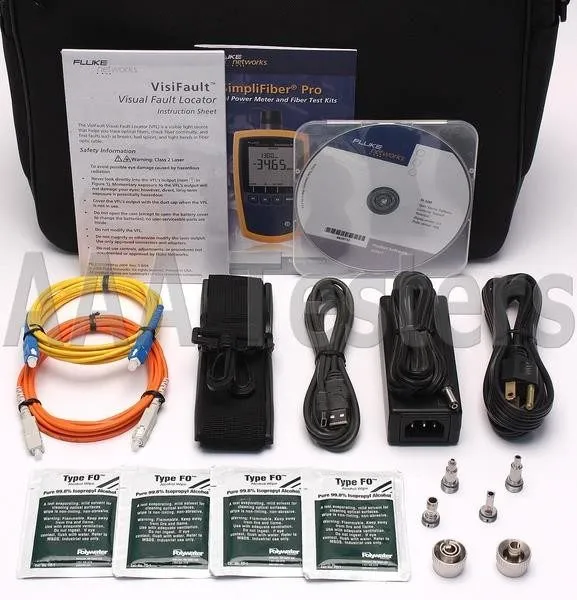 Тестер Fluke Networks FTK-1475 Simplifiber Pro SM MM Fiber Verification Kit w/ F — фото лота 2