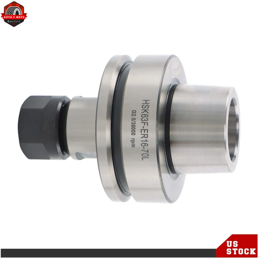 Режущий инструмент HSK63F-ER16A 70mm Projection Collet Chuck Tool Holder G2.5 30 — фото лота 2