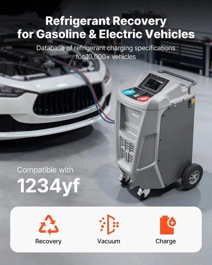 Станция обслуживания кондиционеров VEVOR Fully Automatic Refrigerant Recovery Ma