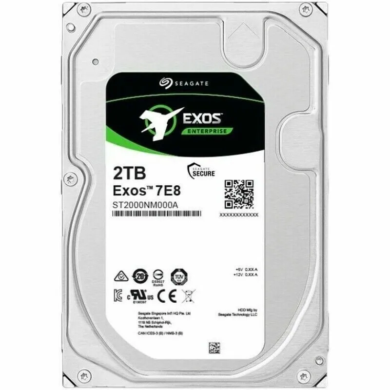 Жёсткий диск Seagate Exos 7E8 ST2000NM000A 2TB 3.5" SATA 7200RPM Enterprise Hard