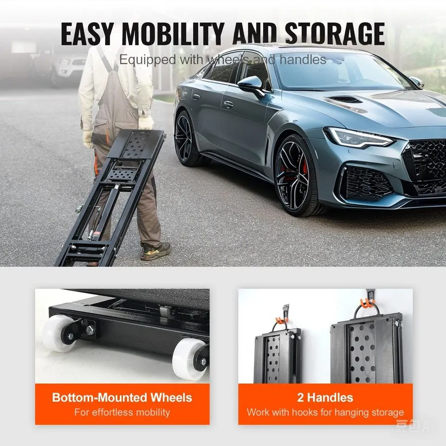 Дисплей 5000lb Portable 4Post Car Lift Q235B Steel 11in Plates AC120V Garage