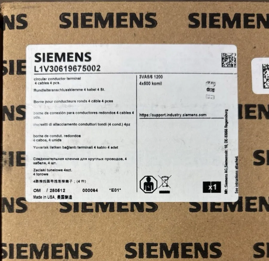 Автоматический выключатель SIEMENS L1V30619675002 3VA5 3VA6 1200 Breaker Lug Ter