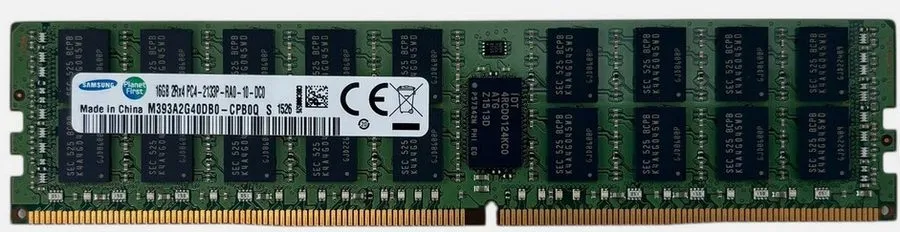 Модуль памяти Samsung DDR4 2133MHzCL15 16GB RegECC 2Rx4 (PC4 2133) M393A2G40DB0- — фото лота 1