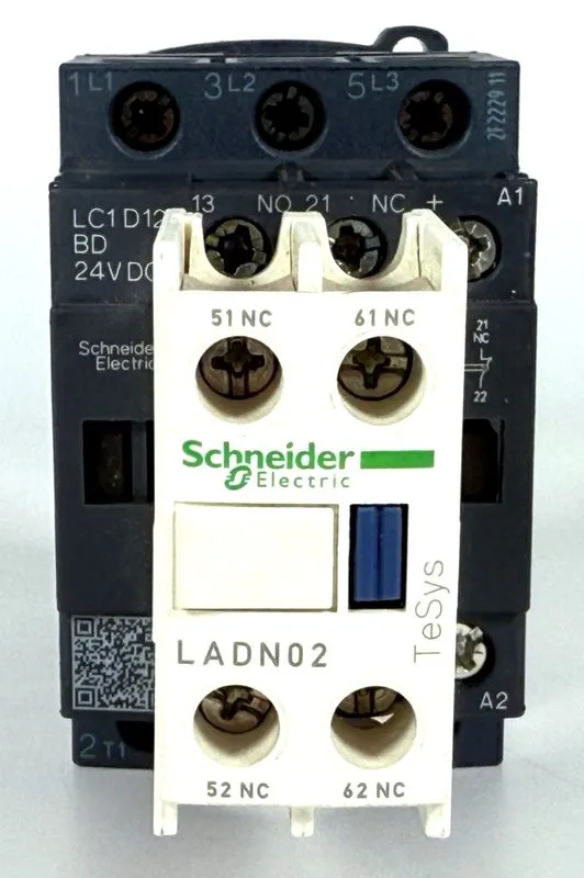 Контактор Schneider LC1D12BD TeSys Deca three-pole contactor, 12A, 24VDC, cULus — фото лота 3