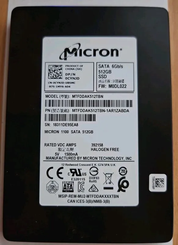 SSD-накопитель Micron MTFDDAK512TBN 2.5 inch SATA SSD 512GB Japan