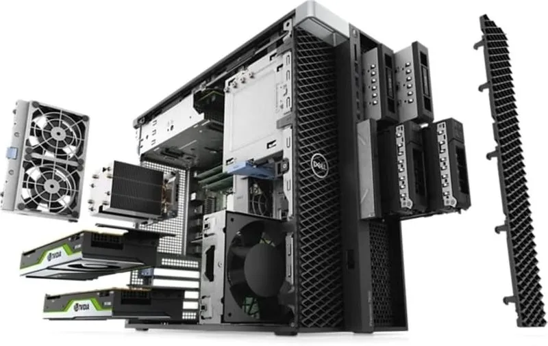 SSD-накопитель Dell Precision T7820 2x Xeon 4114 32GB K2200 512GB NVMe Win11 950 — фото лота 4