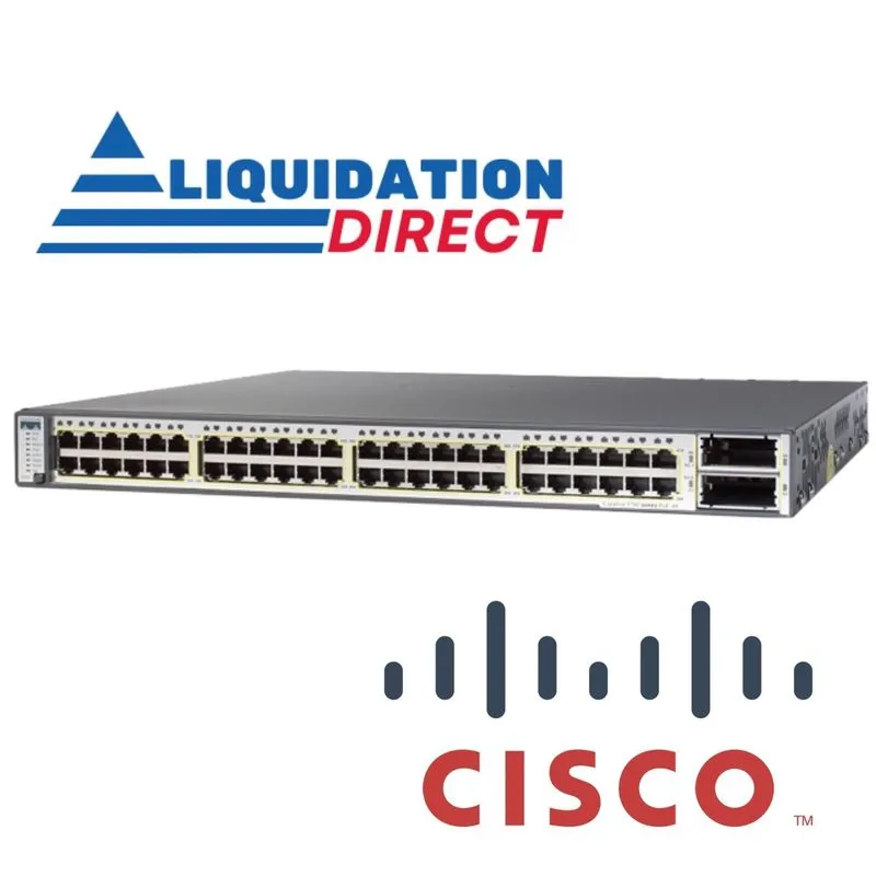 Коммутатор Cisco Catalyst 3750E WS-C3750E-48TD-S 48 Port Gigabit Switch 2 10Gb o — фото лота 1