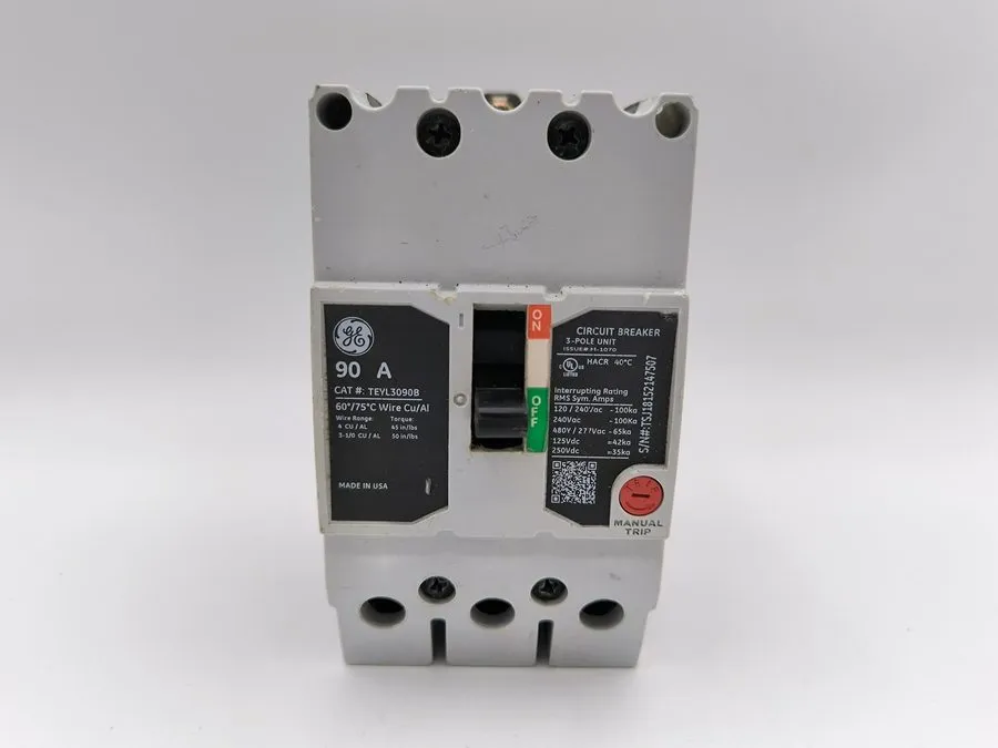 Автоматический выключатель TEYL3090B GE Circuit Breaker 3P TEYL 90A 480V Bolt On