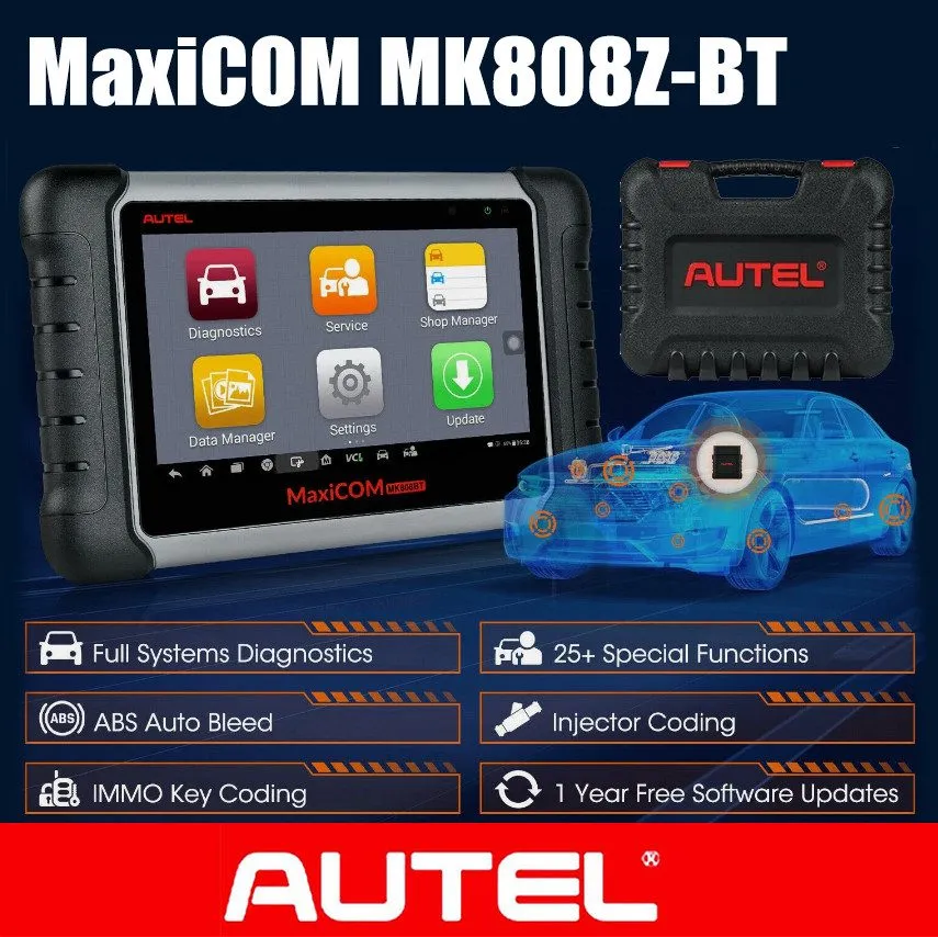 Диагностический сканер 2026 Autel MaxiCOM MK808Z-BT Bidirectional Diagnostic Sca