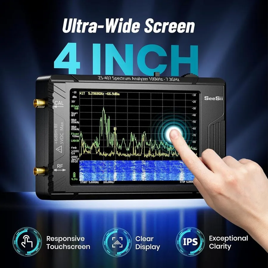 Анализатор цепей Seesii Tinysa Ultra+ ZS407 100kHz–7.3GHz Spectrum Analyzer 4 In
