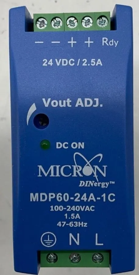 Блок питания MICRON MDP60-24A-1C DC POWER SUPPLY DIN RAIL MOUNT 100-240V IN 24VD