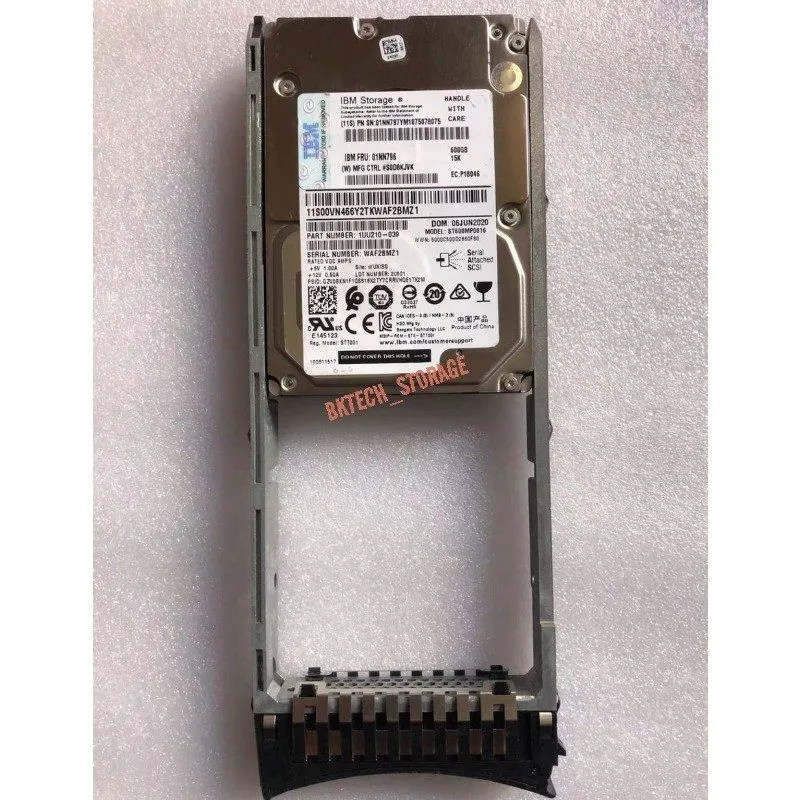 Сервер IBM 600GB 01NN796 01NN797 15K 2.5" SFF SAS 12Gbps Server HDD Hard Drive