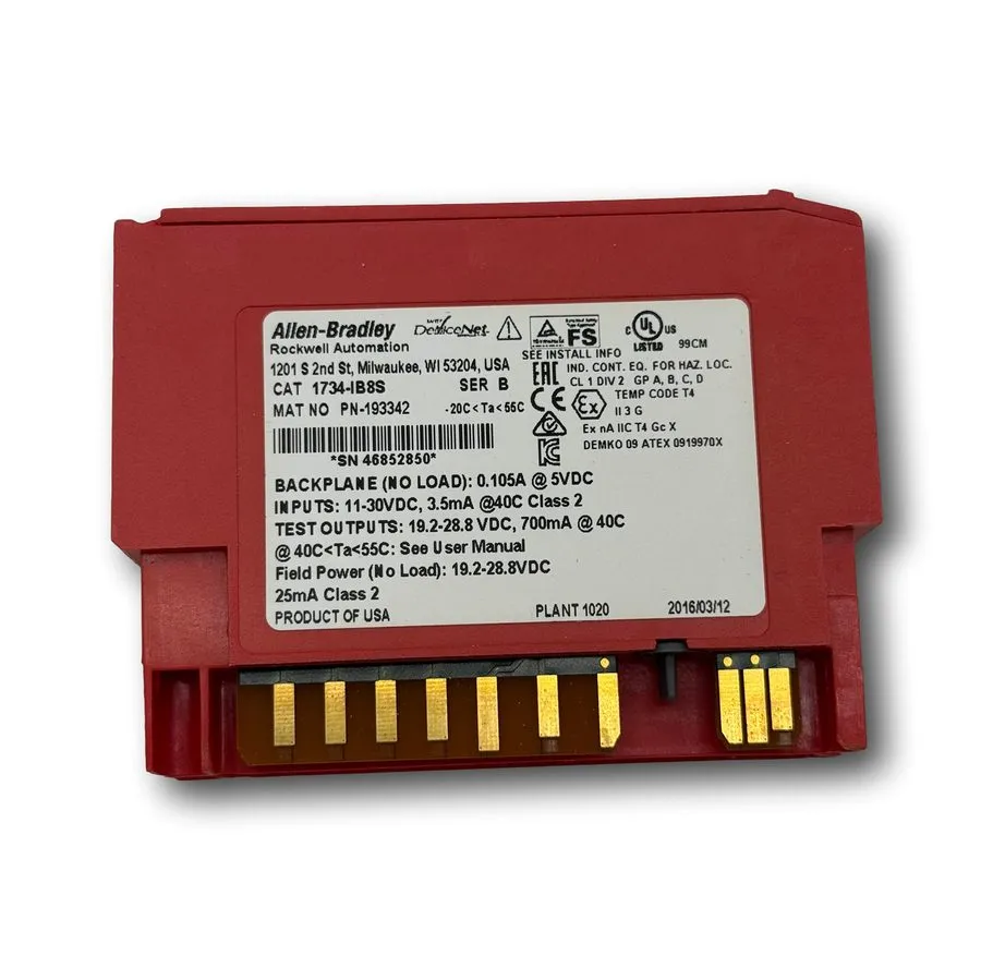 Модуль ввода-вывода CONDITION ALLEN BRADLEY 1734-IB8S Point I/O 8 CH Digital Sin