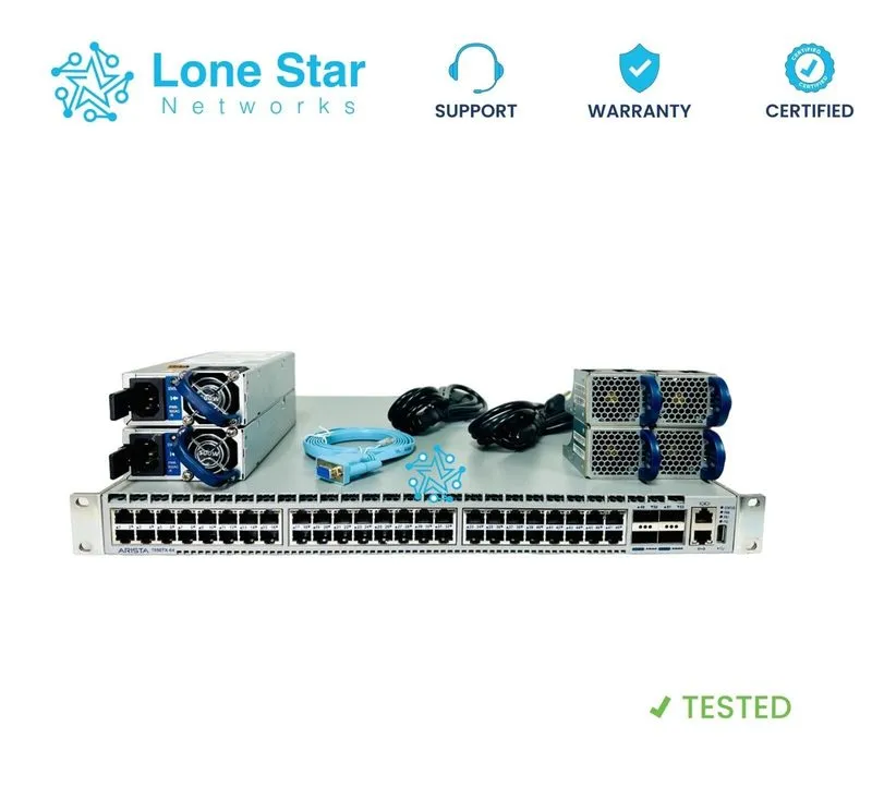 Коммутатор Arista DCS-7050TX-64-R 48 Port 1/10GBASE-T 4 QSFP 40G R-F Air Switch — фото лота 2