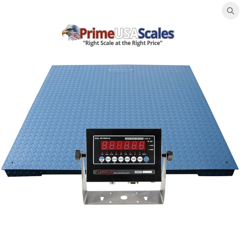 Весы Optima Scale OP-916-57 Floor Scale, 10,000 x 2 lb Capacity, 5' x 7' deck — фото лота 1