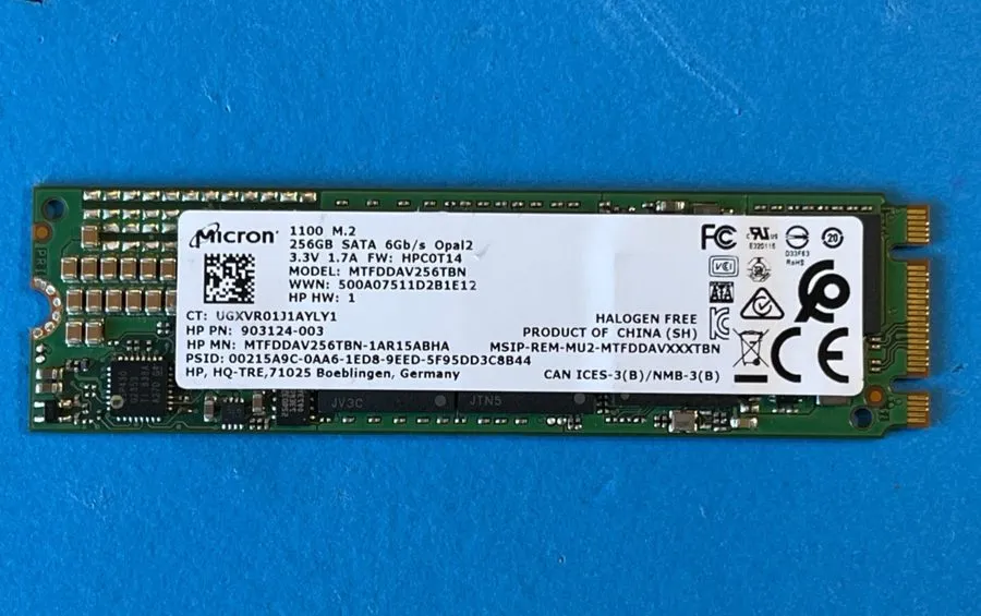 SSD-накопитель Micron 256GB M.2 SSD MTFDDAV256TBN-1AR15ABHA — фото лота 1