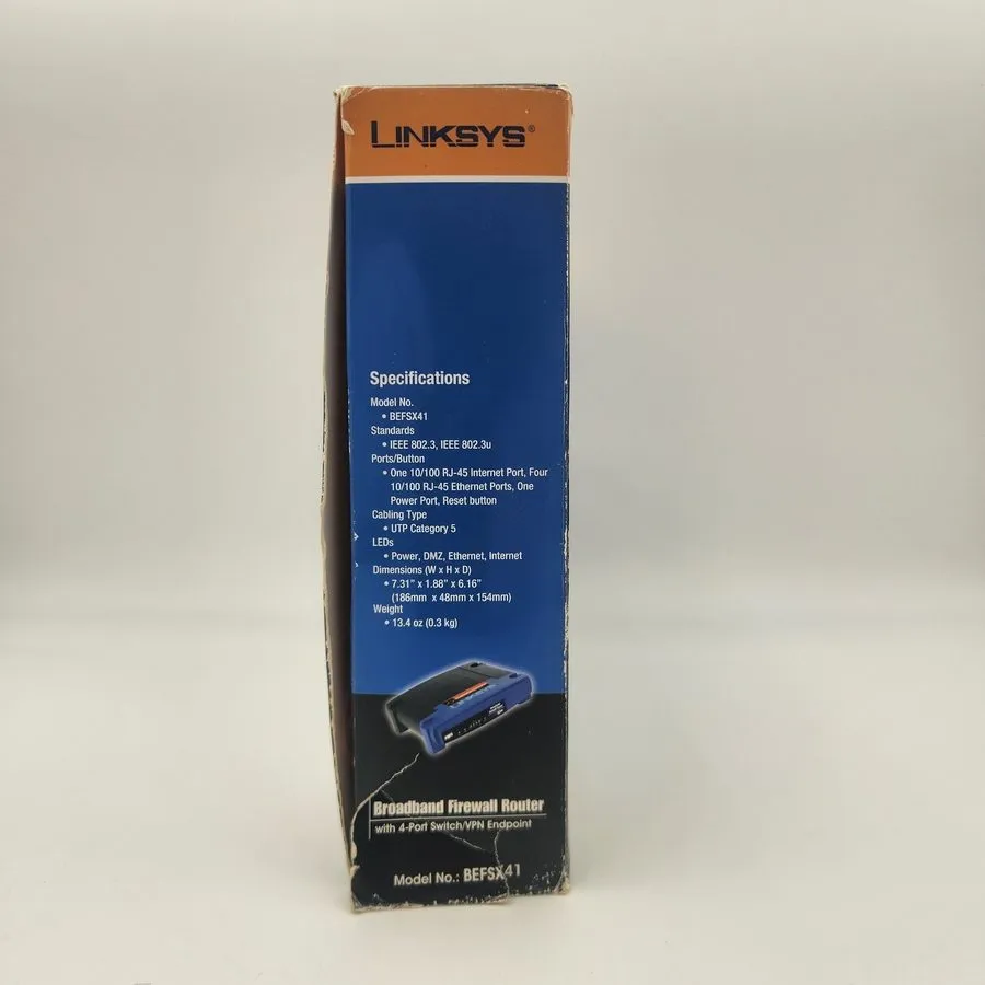 Маршрутизатор Cisco Linksys BEFSX41 Broadband Firewall Router 4-Port 10/100