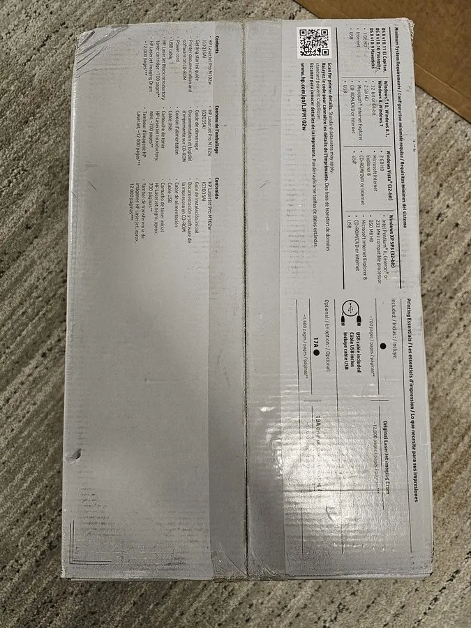Лазерный принтер HP LaserJet Pro M102w Wireless Monochrome Laser Printer NO Tone
