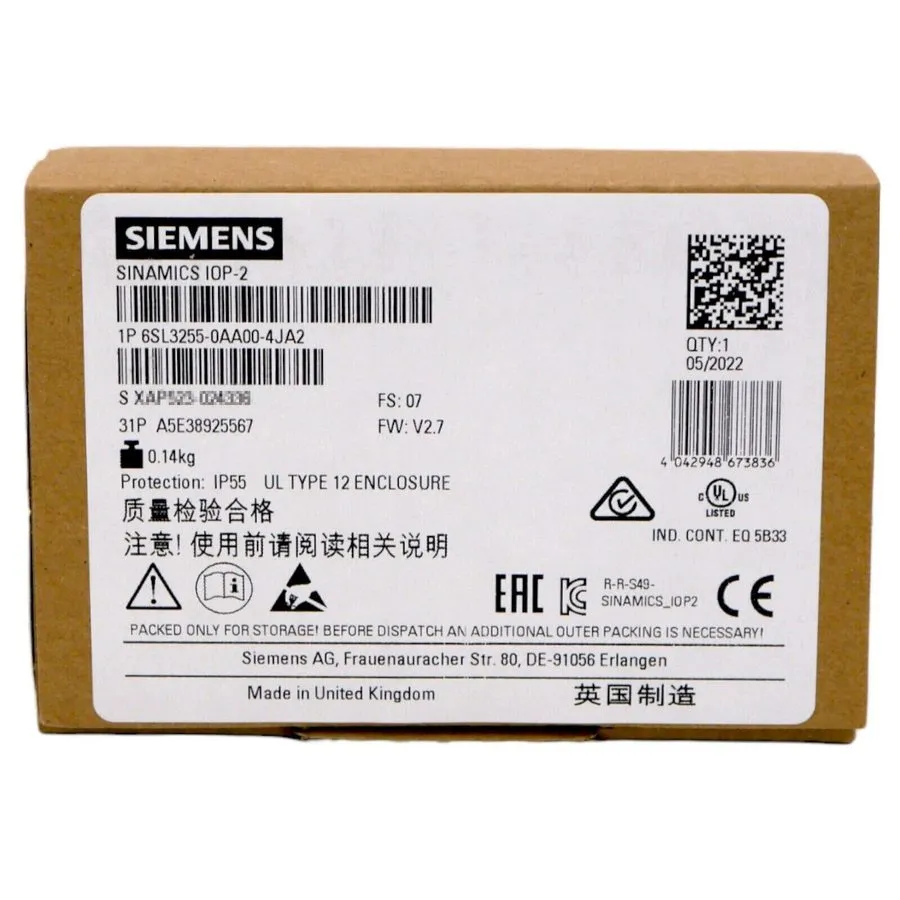 Частотный преобразователь SIEMENS 6SL3255-0AA00-4JA2 SINAMICS IOP-2 Intelligent