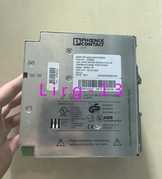 Блок питания PHOENIX CONTACT QUINT-PS-3X400-500AC/24DC/5 POWER SUPPLY 24VDC 5A