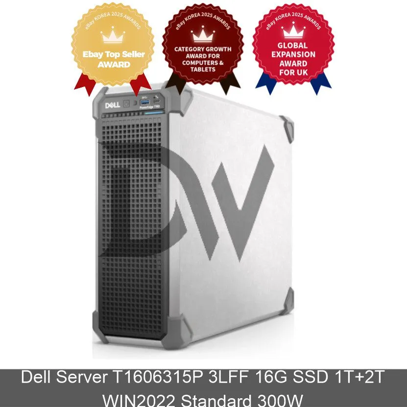 Сервер Dell Server T1606315P 3LFF 32G 4T WIN2025 Standard 300W Server Computer