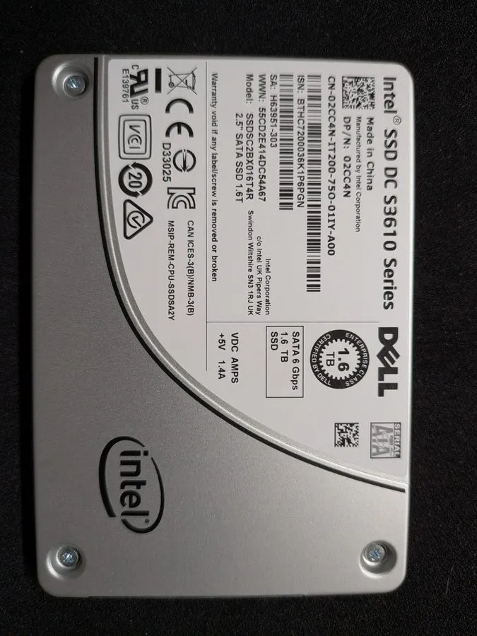 SSD-накопитель Intel DC S3610 Series 1.6TB SSD 02CC4N Enterprise 2.5" SSDSC2BX01