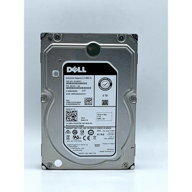Жёсткий диск MWHY9 ST4000NM0265 Dell EXOS 4TB 7.2K 6G 3.5" SATA HARD DRIVE