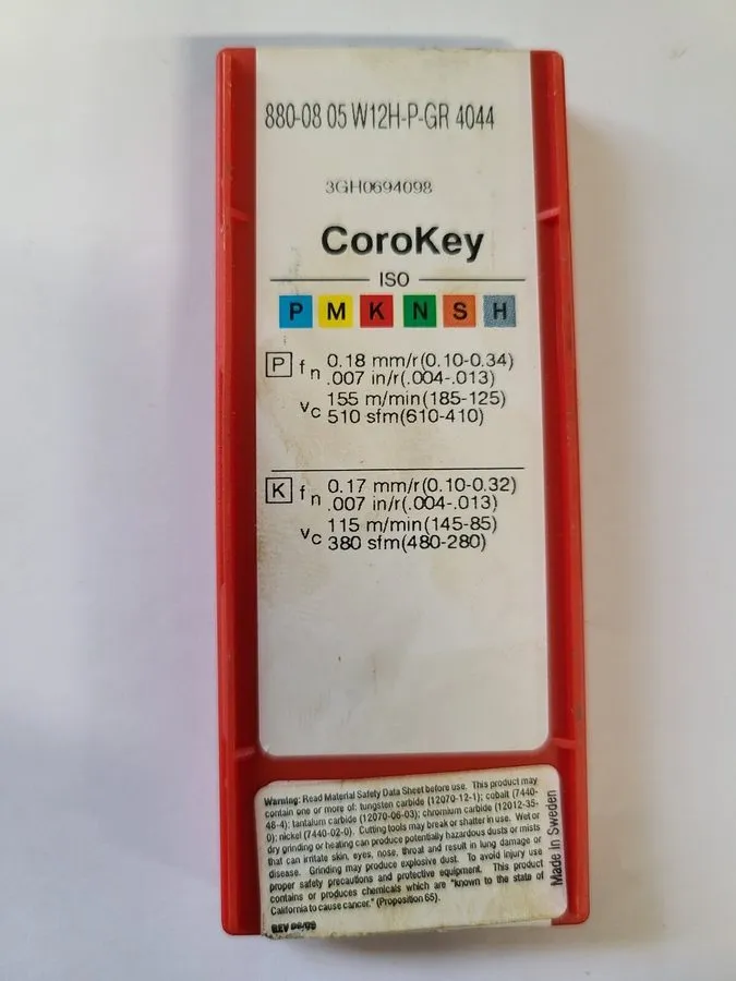 Режущий инструмент Authentic 880 08 05 W12H-P-GR 4024 SANDVIK INSERT