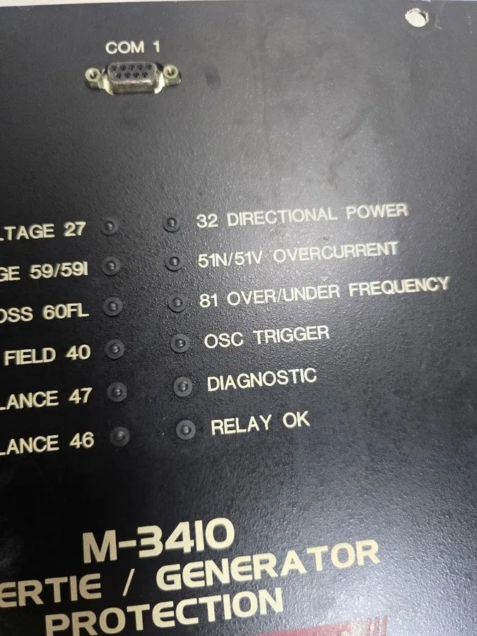 Реле защиты Beckwith Electric M-3410 Intertie Generator Protection Relay Front — фото лота 2