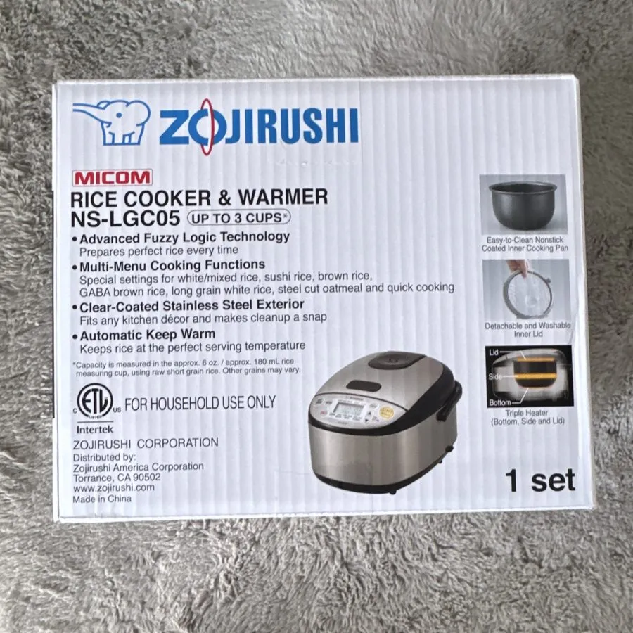 Рисоварка Zojirushi Micom NS-LGC05 Rice Cooker & Warmer Stainless Black