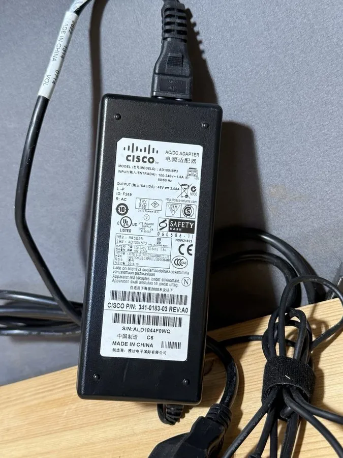 Блок питания Cisco AD10048P3 48V AC Power Supply Adapter 341-0183 with Power Cor