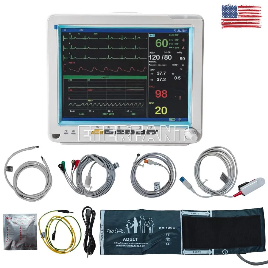 Монитор пациента Medical Patient Monitor ICU CCU Vital Sign/3 Tiers Mobile Troll — фото лота 1