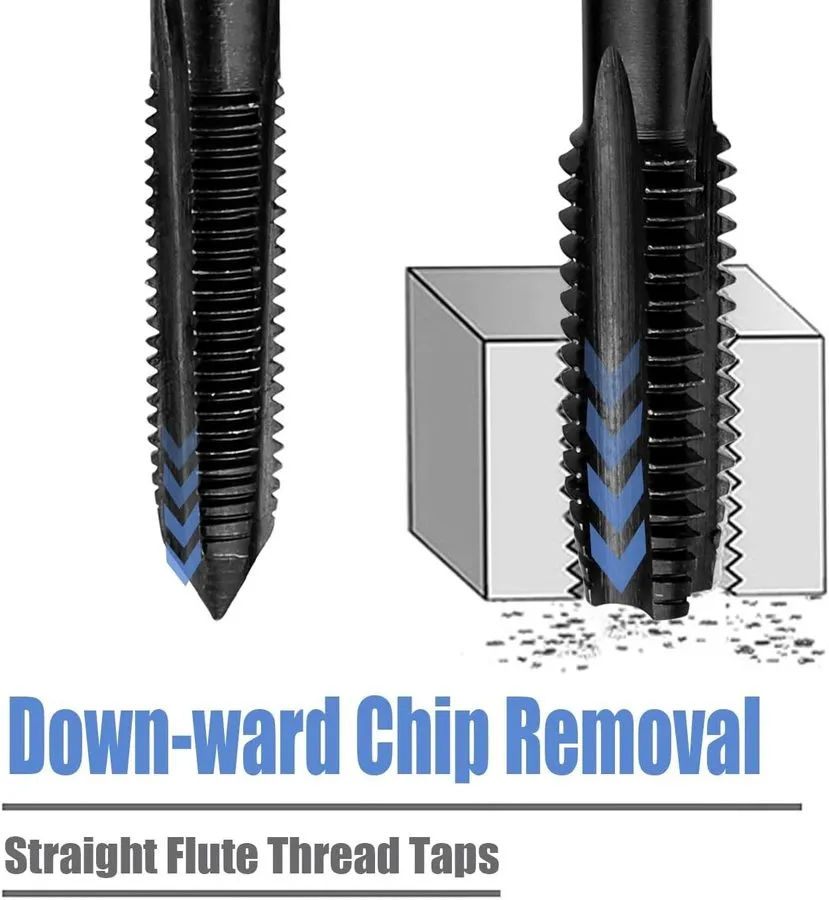 Режущий инструмент Combination Drill and Tap Set, HSS Titanium Thread Taps 6-32N