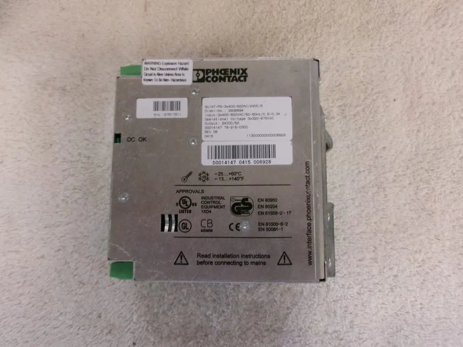 Блок питания PHOENIX CONTACT QUINT-PS-3X400-500AC/24DC/5 POWER SUPPLY 24VDC 5A