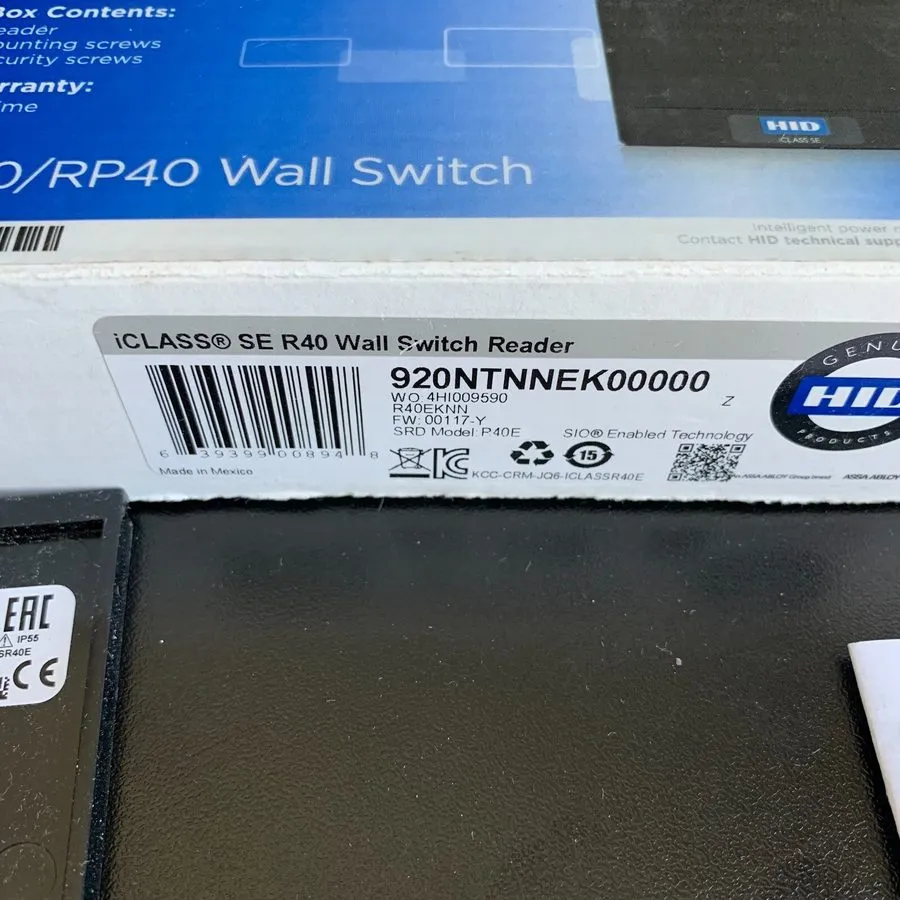 Оборудование видеонаблюдения HID iCLASS SE R40 Wall Switch er 920NTNNEK00000 RFI